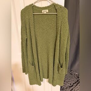 Sage Green Popcorn Cardigan